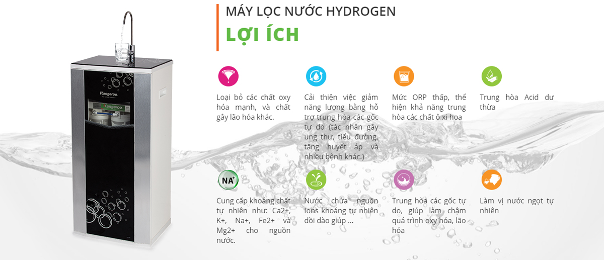 lợi ích của máy lọc nước kangaroo hydrogen